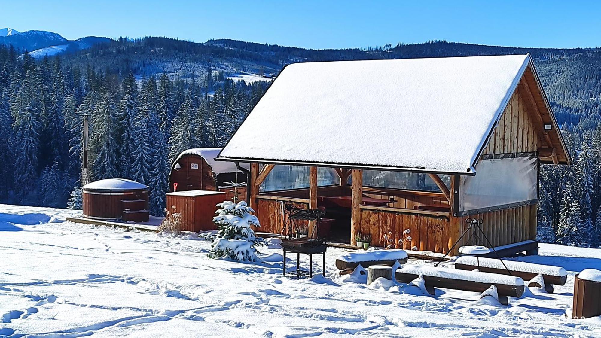 Witowianskie Domki Z Kominkiem, Jacuzzi I Sauna Dzianisz المظهر الخارجي الصورة